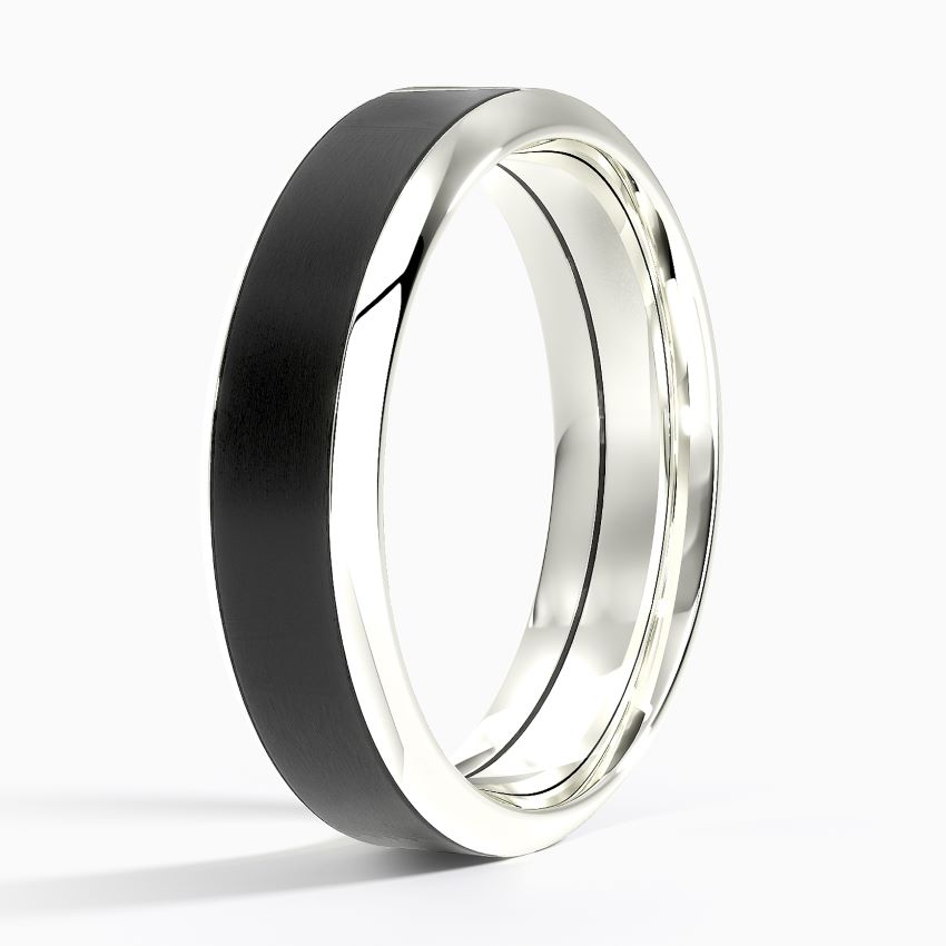 18K White Gold Finn 6mm Wedding Ring