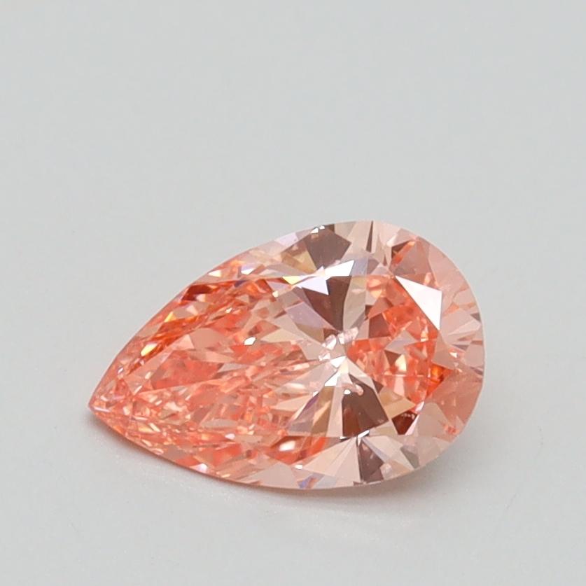 0.69 Ct. Fancy Intense Pink Pear Lab Grown Diamond