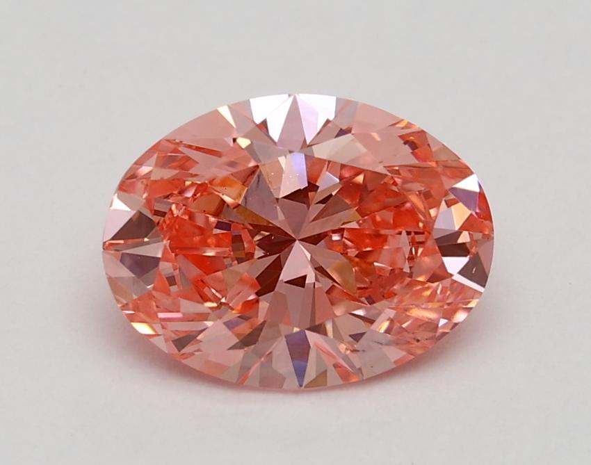 1.33 Ct. Fancy Vivid Pink Oval Lab Grown Diamond