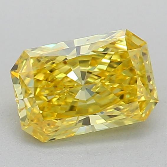 0.51 Ct. Fancy Vivid Yellow Radiant Lab Grown Diamond