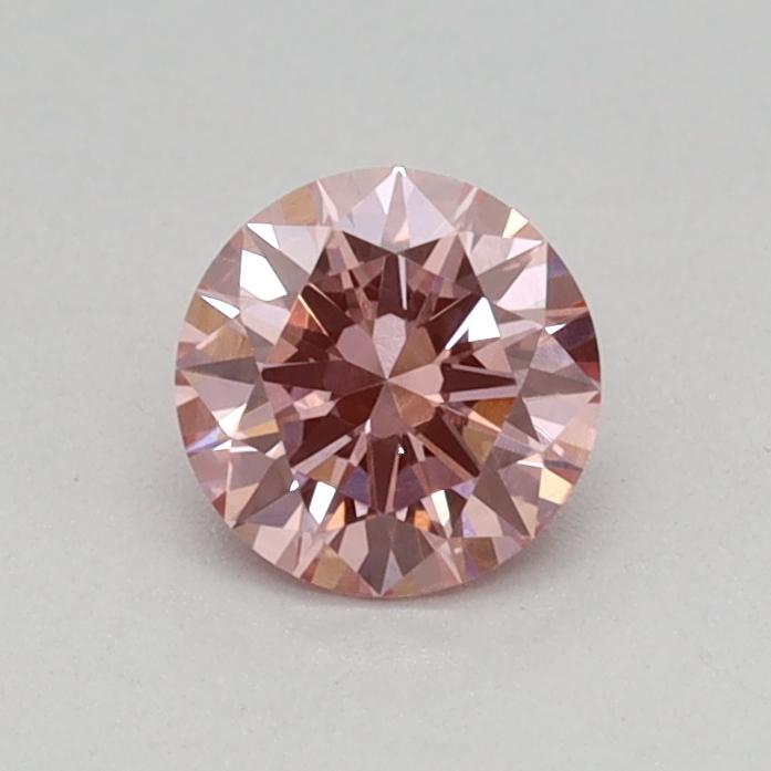 0.35 Ct. Fancy Vivid Pink Round Lab Grown Diamond