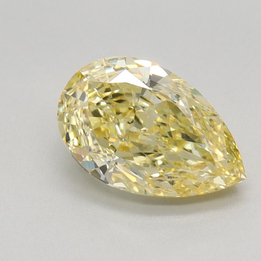 1.53 Ct. Fancy Vivid  Yellow Pear Lab Grown Diamond