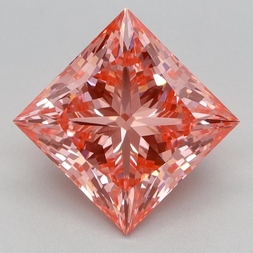 2.72 Ct. Fancy Vivid Pink Princess Lab Grown Diamond