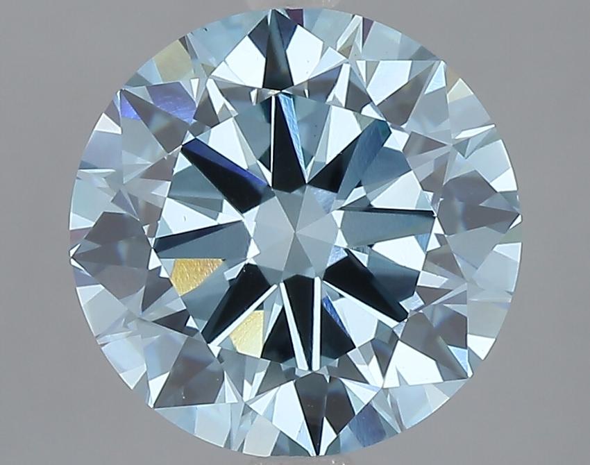 3.50 Ct. Fancy Vivid Blue Round Lab Grown Diamond