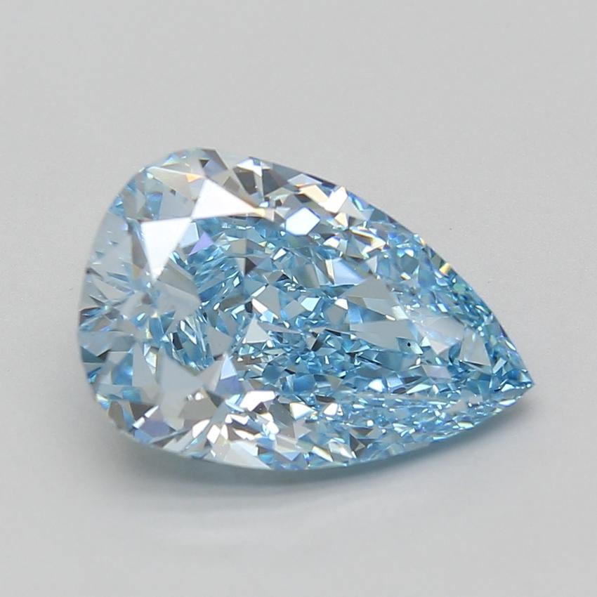 5.10 Ct. Fancy Vivid Blue Pear Lab Grown Diamond