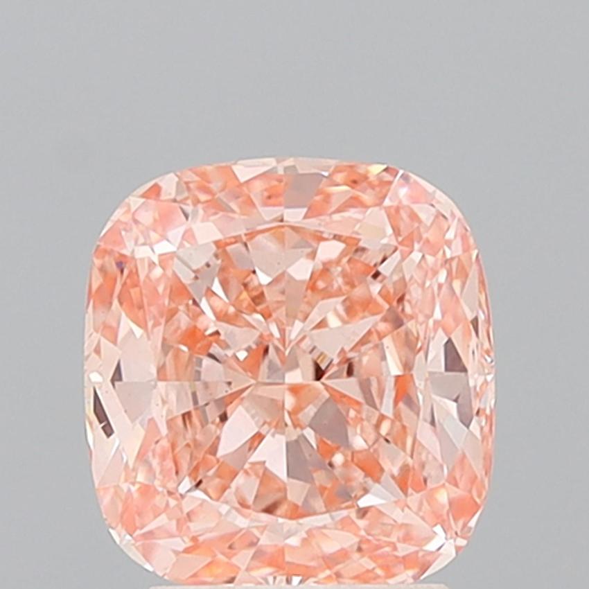 2.70 Ct. Fancy Intense Orange Cushion Lab Grown Diamond