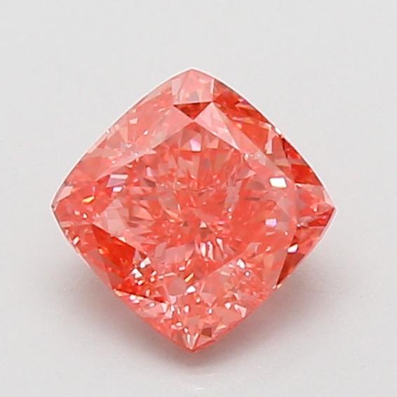 1.10 Ct. Fancy Vivid Pink Cushion Lab Grown Diamond