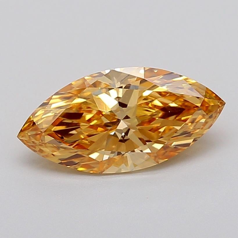 2.10 Ct. Fancy Intense Yellow Orange Marquise Lab Grown Diamond