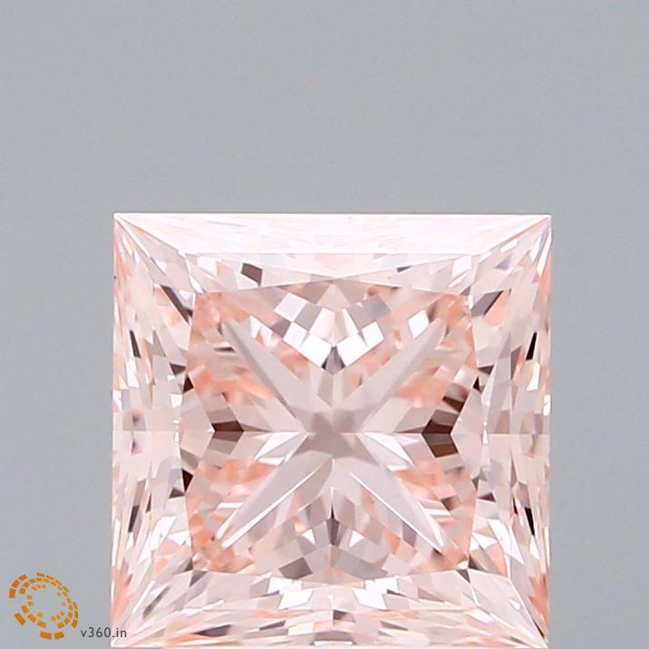2.53 Ct. Fancy Vivid Pink Princess Lab Grown Diamond