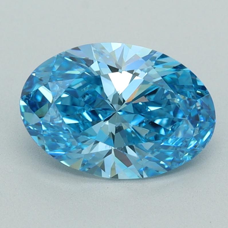 1.54 Ct. Fancy Vivid  Blue Oval Lab Grown Diamond