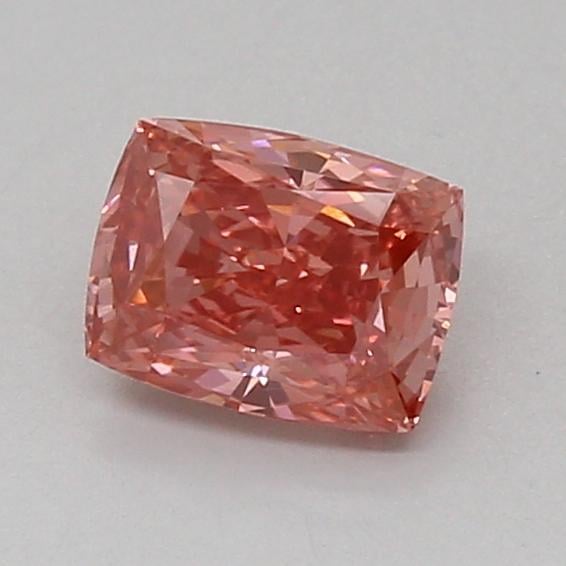 0.92 Ct. Fancy Vivid Pink Cushion Lab Grown Diamond