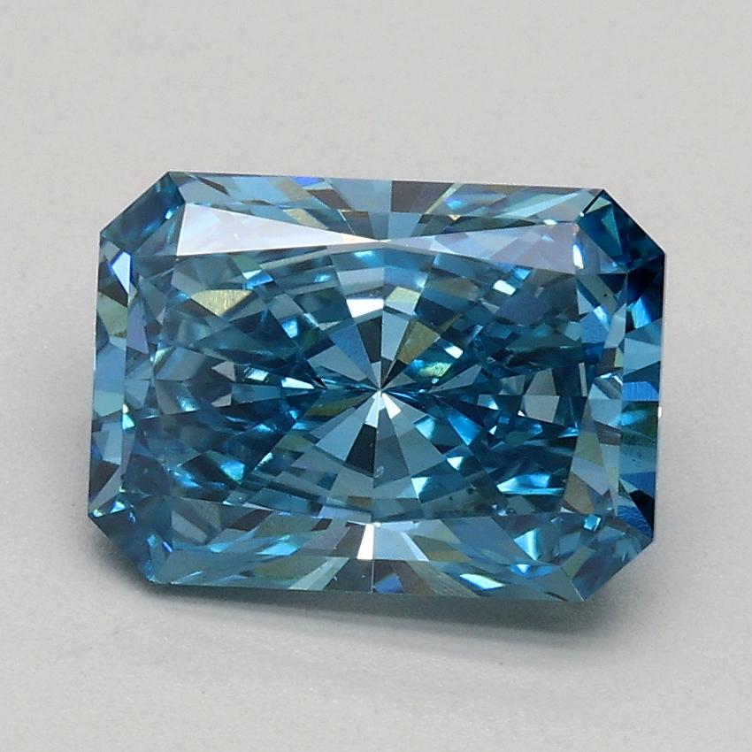 1.50 Ct. Fancy Vivid Blue Radiant Lab Grown Diamond