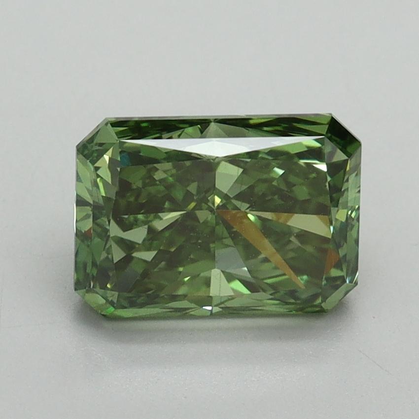 2.00 Ct. Fancy Vivid Pacific Green Radiant Lab Grown Diamond