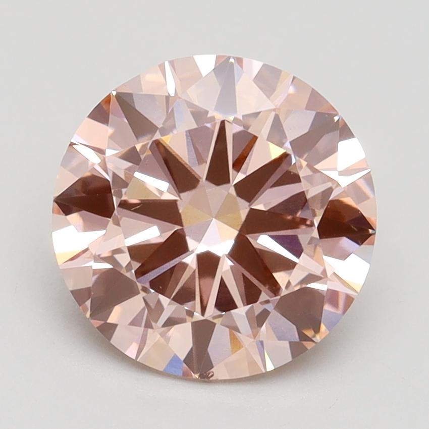 2.50 Ct. Fancy Intense Pink Round Lab Grown Diamond