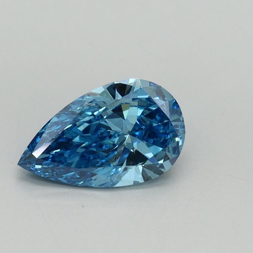 0.96 Ct. Fancy Vivid Blue Pear Lab Grown Diamond