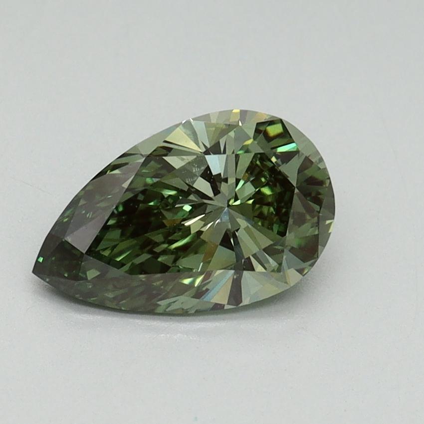 1.05 Ct. Fancy Vivid Green Pear Lab Grown Diamond
