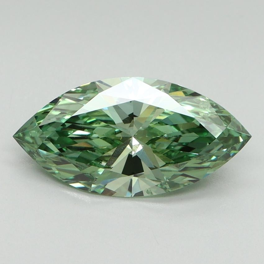 1.54 Ct. Fancy Vivid Green Marquise Lab Grown Diamond