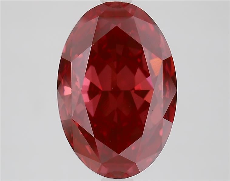 3.59 Ct. Fancy Vivid  Pink Oval Lab Grown Diamond