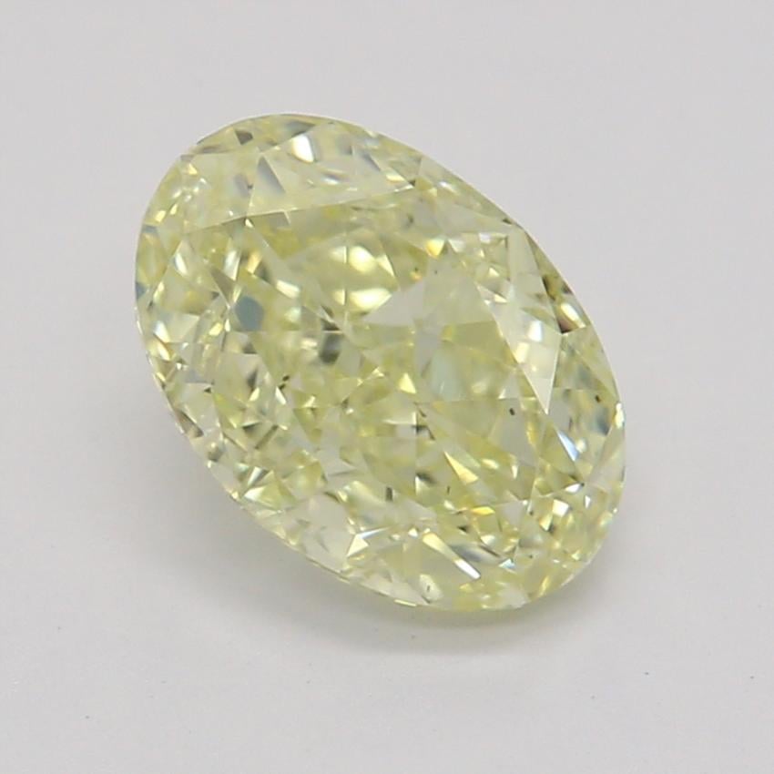 0.80 Ct. Fancy Light Yellow Oval Diamond