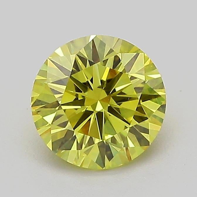 1.05 Ct. Fancy Vivid  Yellow Round Lab Grown Diamond