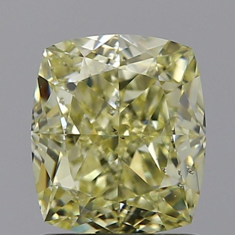 1.51 Ct. Light Yellow Cushion Diamond