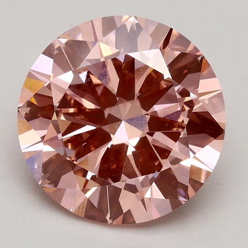 2.51 Ct. Fancy Intense Pink Round Lab Grown Diamond