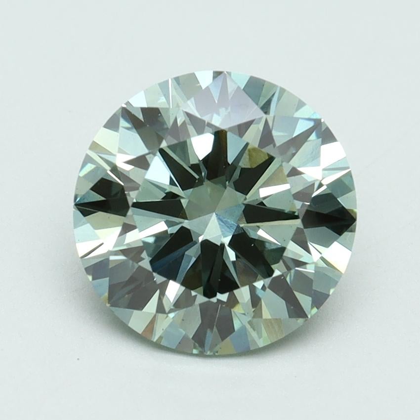 2.50 Ct. Fancy Vivid Green Round Lab Grown Diamond