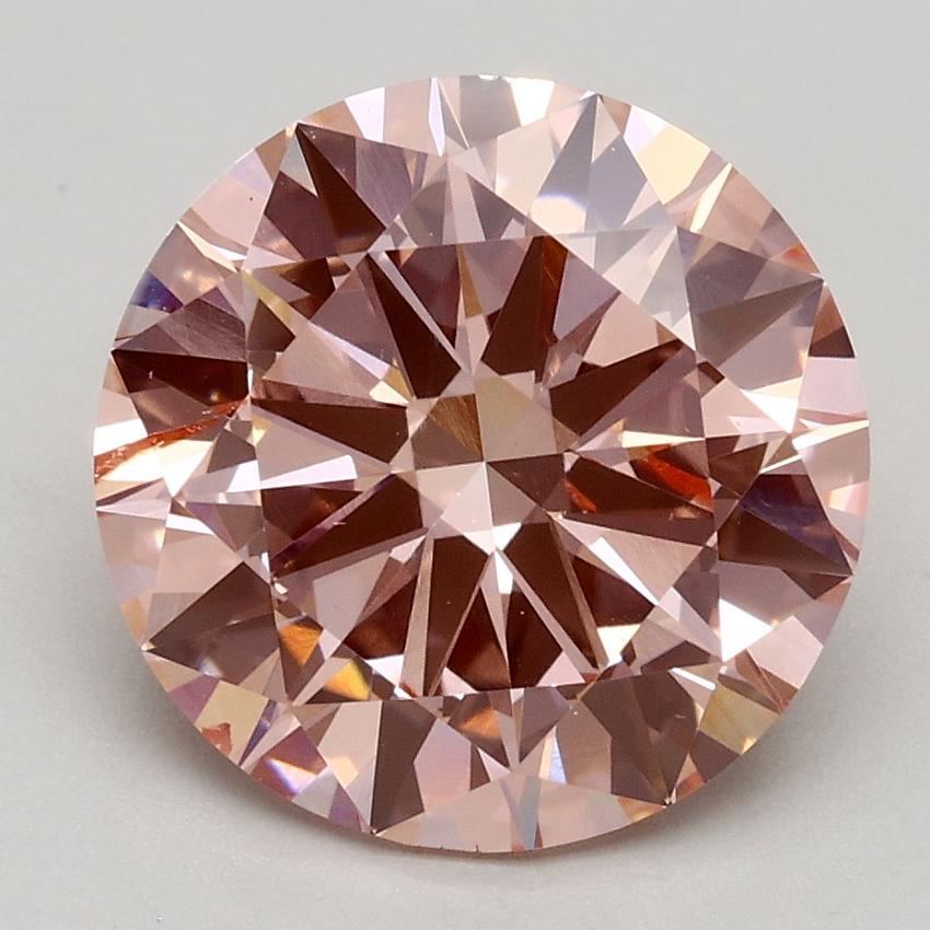3.01 Ct. Fancy Intense Pink Round Lab Grown Diamond
