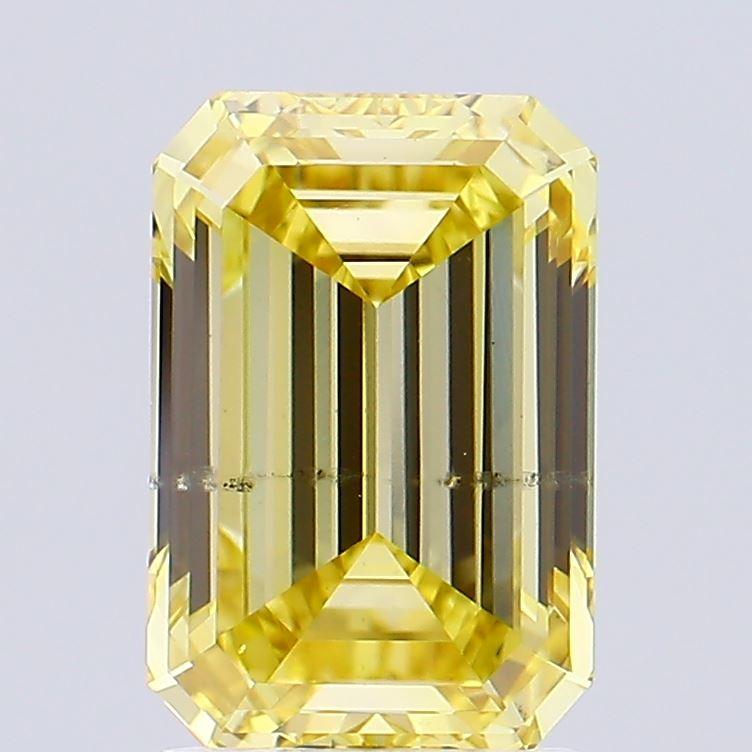 2.01 Ct. Fancy Intense Yellow Emerald Lab Grown Diamond