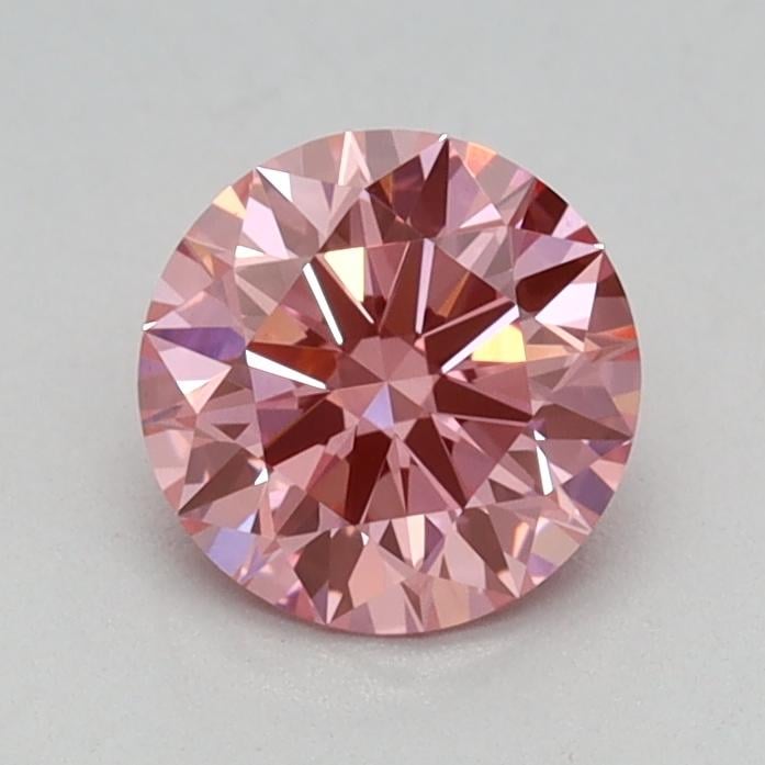 0.59 Ct. Fancy Vivid Pink Round Lab Grown Diamond