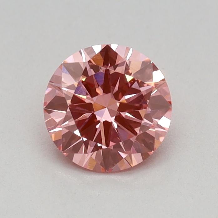0.41 Ct. Fancy Vivid Pink Round Lab Grown Diamond