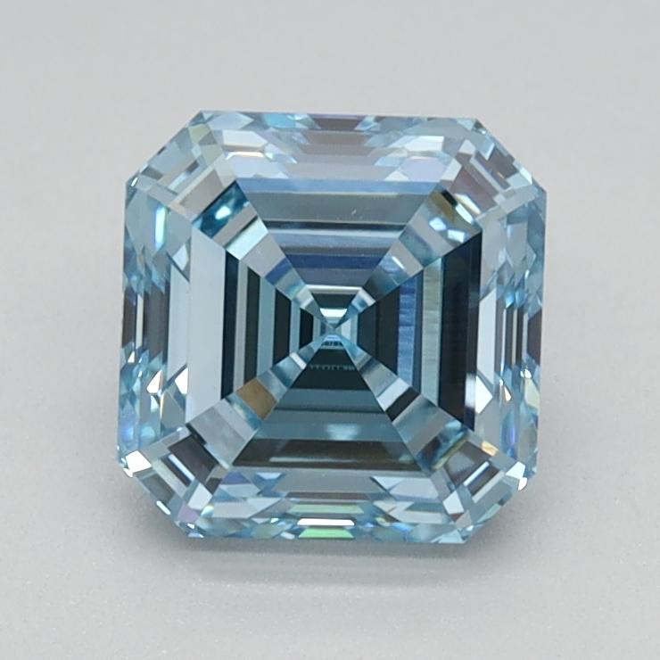 1.09 Ct. Fancy Intense Blue Asscher Lab Grown Diamond