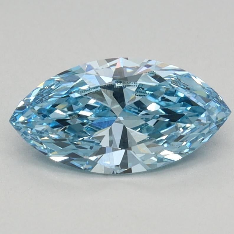 0.66 Ct. Fancy Vivid Blue Marquise Lab Grown Diamond