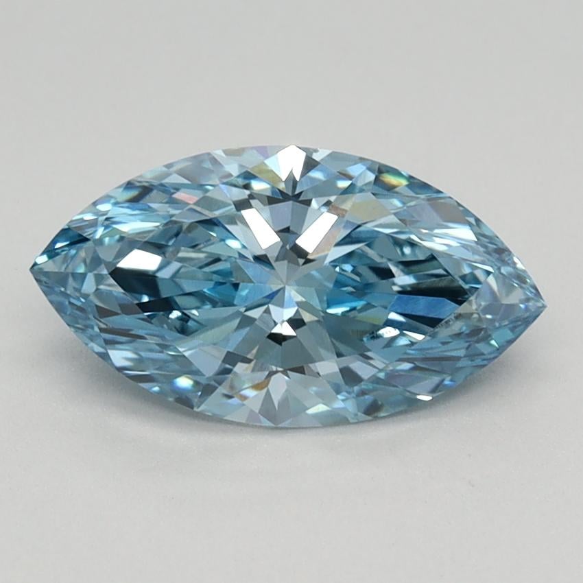 1.10 Ct. Fancy Vivid Blue Marquise Lab Grown Diamond