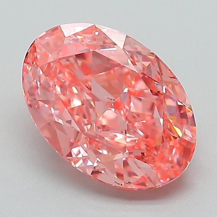 2.08 Ct. Fancy Vivid Pink Oval Lab Grown Diamond