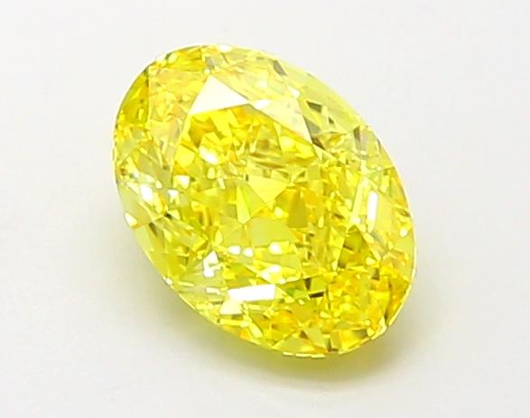 1.18 Ct. Fancy Vivid Yellow Oval Lab Grown Diamond