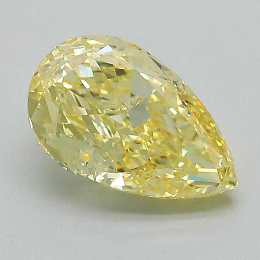 2.13 Ct. Fancy Intense Yellow Pear Lab Grown Diamond