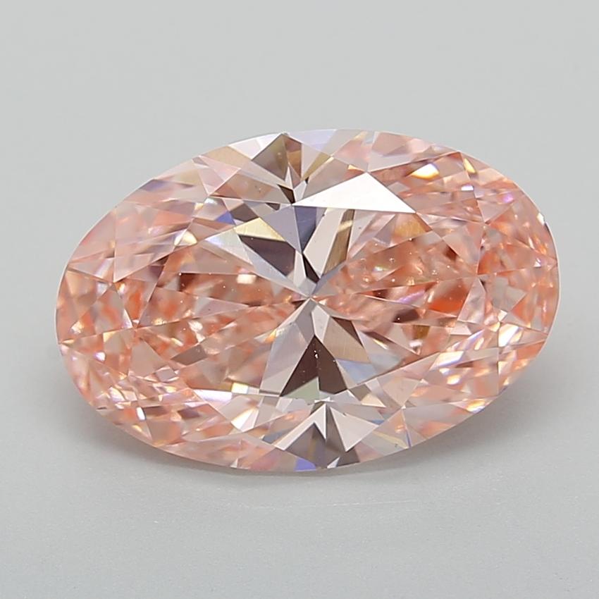5.01 Ct. Fancy Vivid  Pink Oval Lab Grown Diamond
