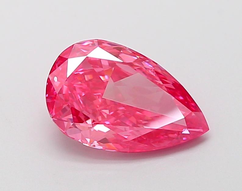 1.83 Ct. Fancy Vivid  Pink Pear Lab Grown Diamond