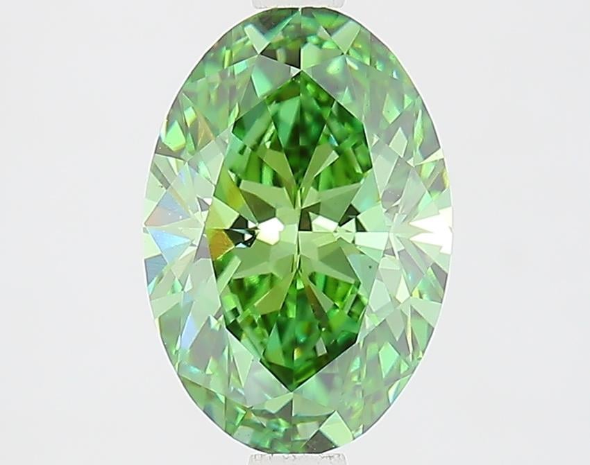 2.01 Ct. Fancy Vivid Green Oval Lab Grown Diamond