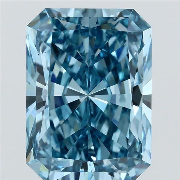 3.56 Ct. Fancy Vivid Blue Radiant Lab Grown Diamond