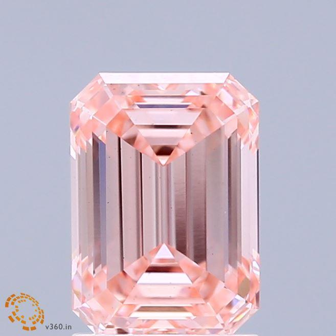 2.02 Ct. Fancy Intense Pink Emerald Lab Grown Diamond