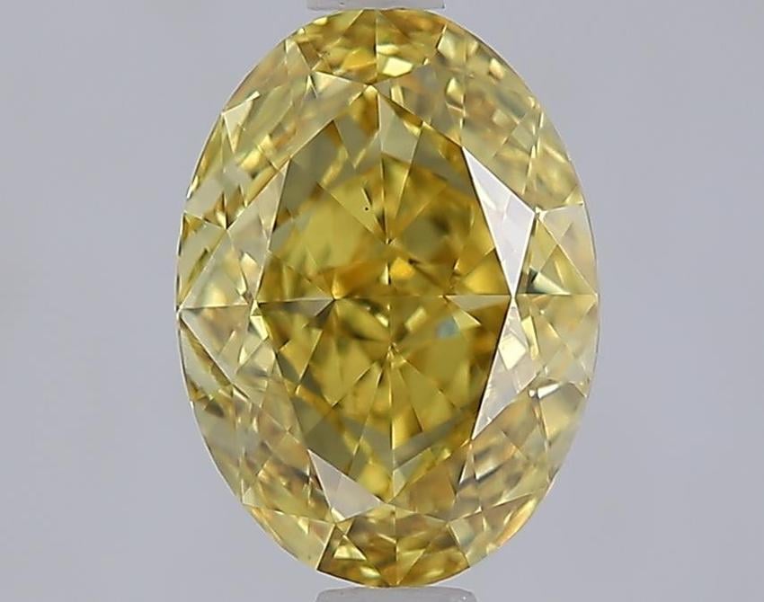 1.59 Ct. Fancy Vivid Yellow Yellow Oval Lab Grown Diamond