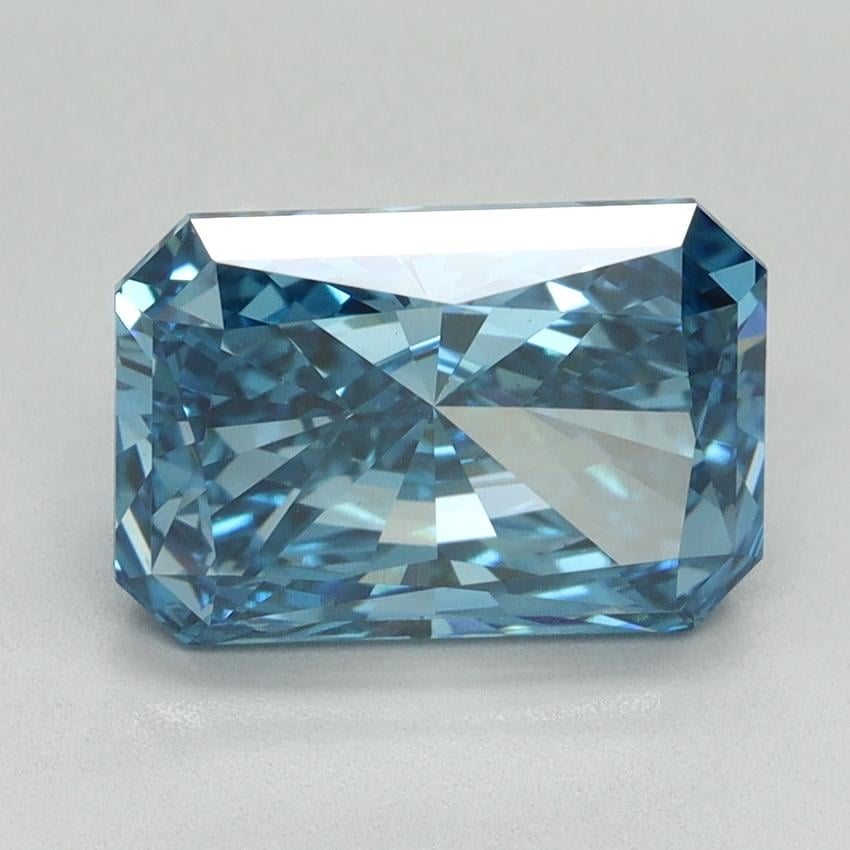 3.01 Ct. Fancy Vivid Blue Radiant Lab Grown Diamond