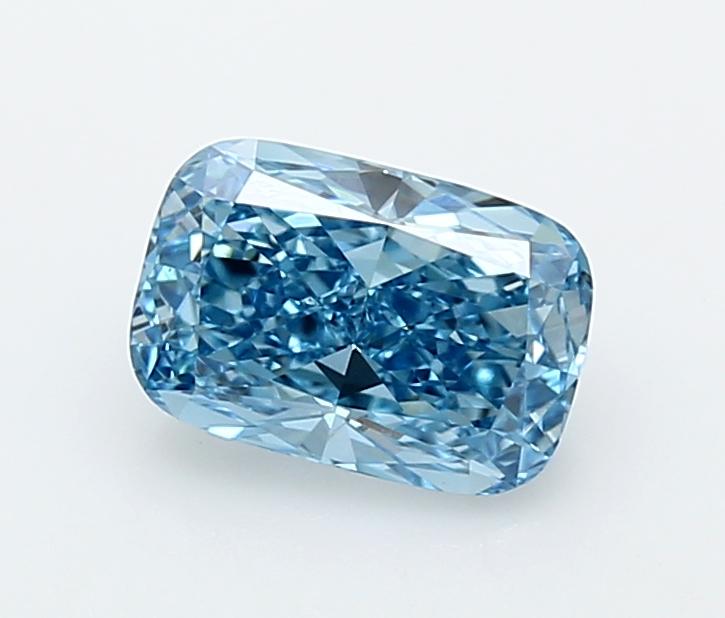 1.54 Ct. Fancy Vivid  Blue Cushion Lab Grown Diamond