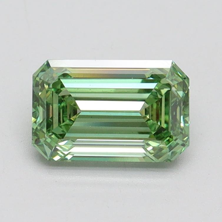 1.02 Ct. Fancy Vivid Pacific Green Emerald Lab Grown Diamond