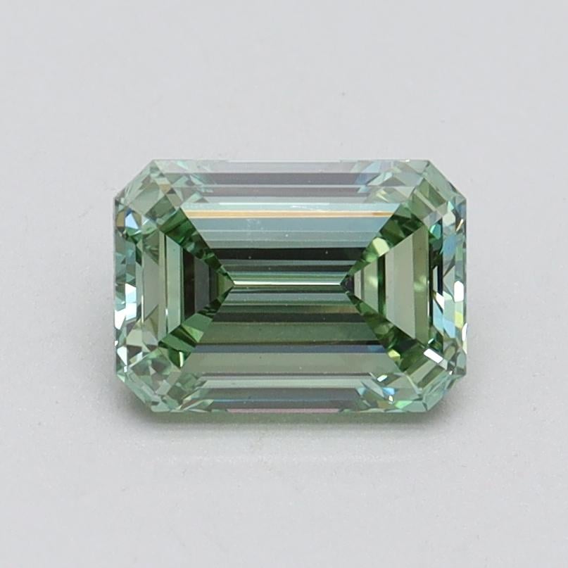 1.01 Ct. Fancy Intense Pacific Green Emerald Lab Grown Diamond