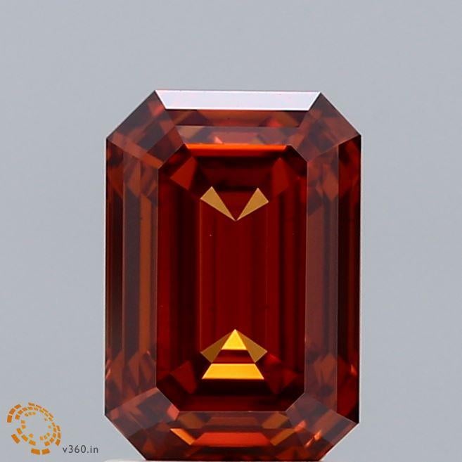 2.00 Ct. Fancy Vivid  Orange Emerald Lab Grown Diamond