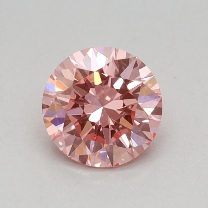 0.41 Ct. Fancy Vivid Pink Round Lab Grown Diamond