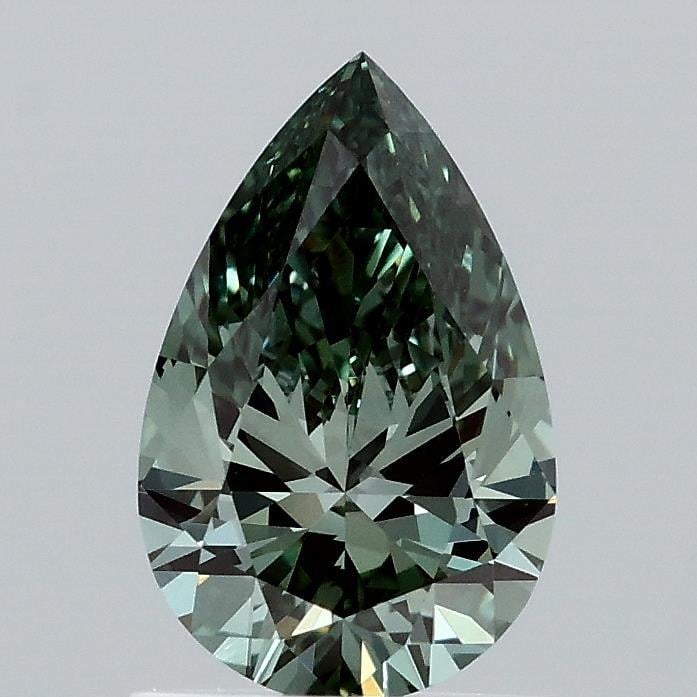 1.01 Ct. Fancy Vivid Green Pear Lab Grown Diamond